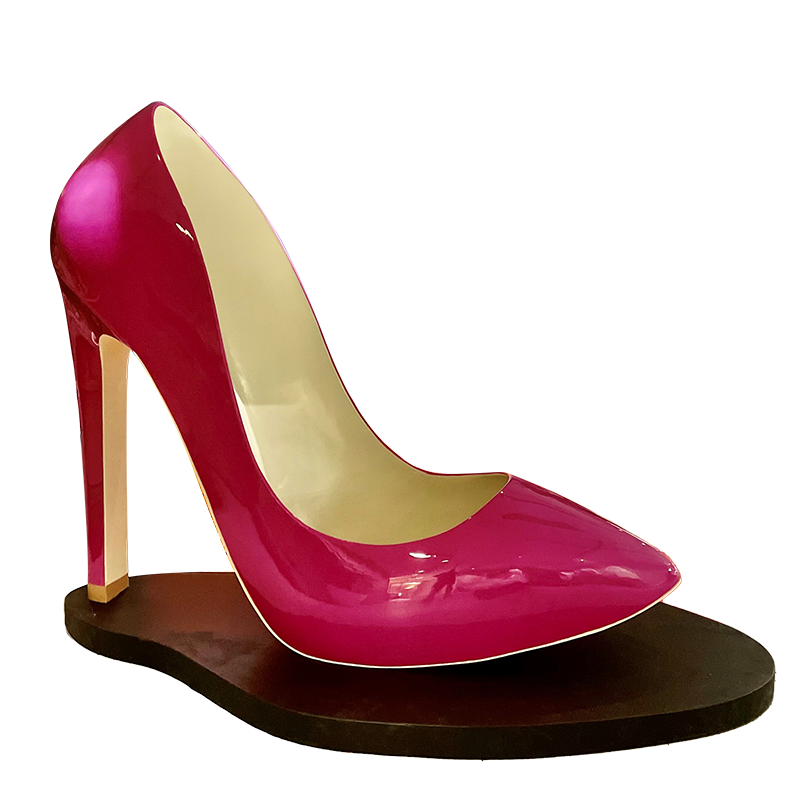 Novelty Shoe High Heel Fibreglass Pink