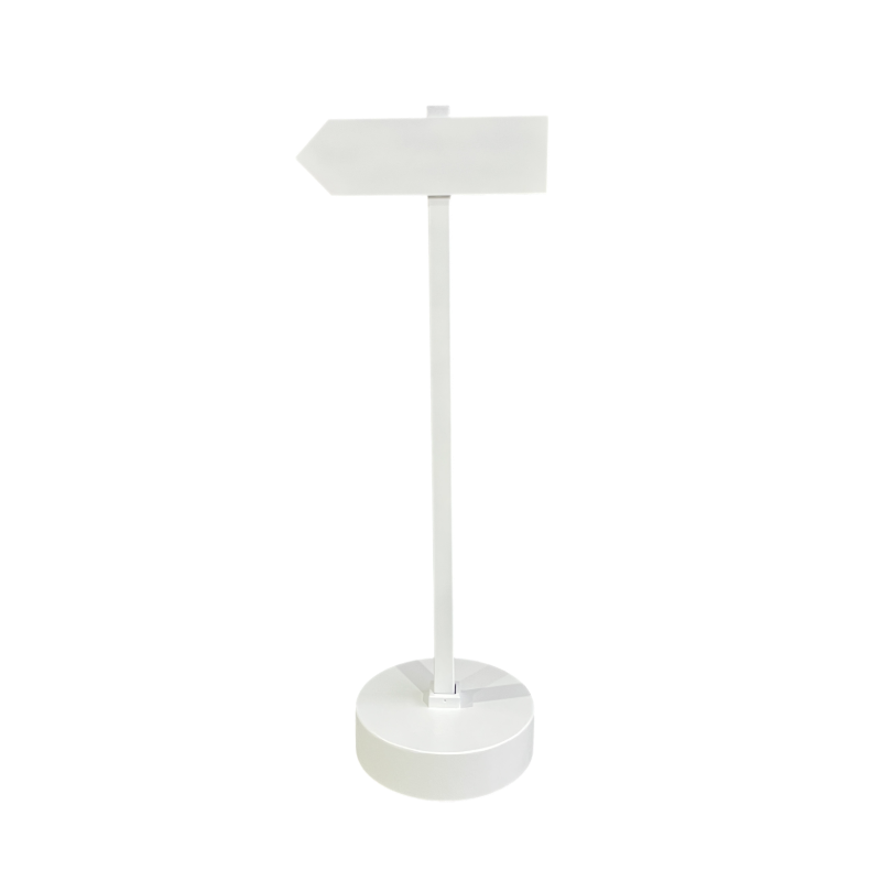 Sign Directional Arrow Timber White