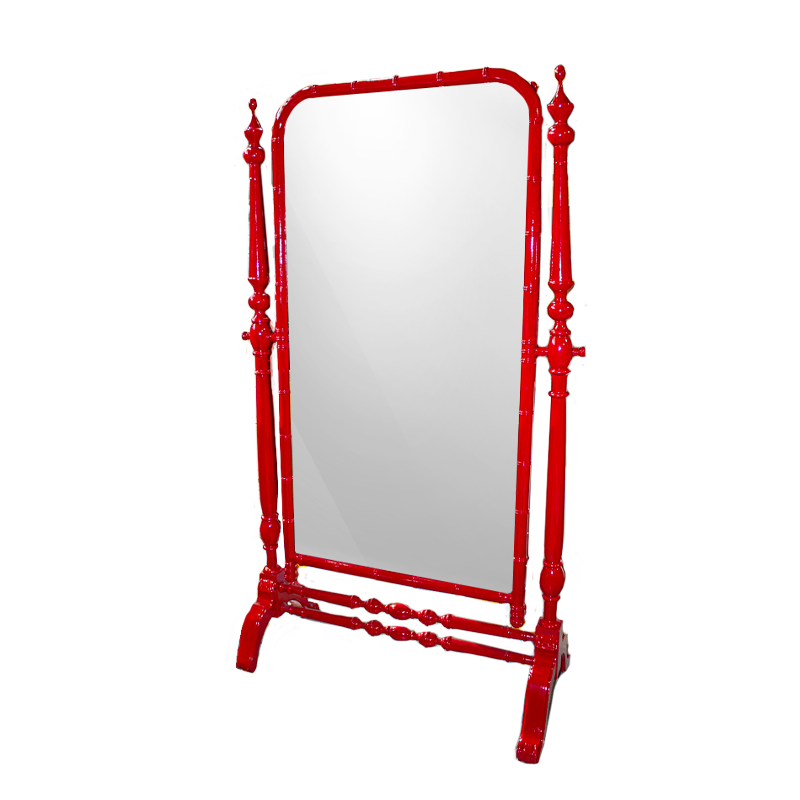 Mirror Freestanding Red