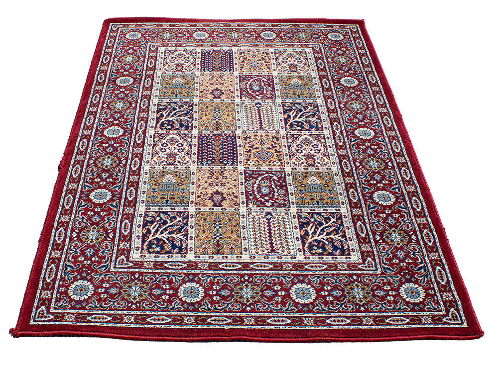 Rug Persian Red, White and Navy