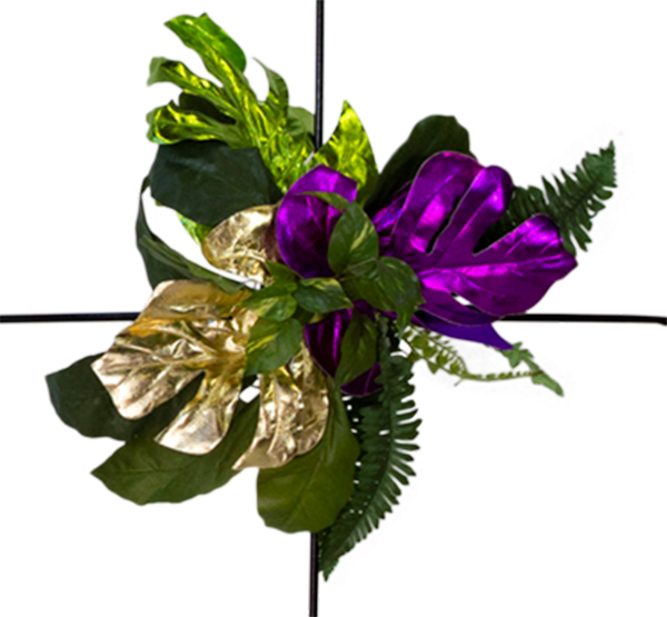 Tropical Greenery Pannels/Pods with Metallic Leaves