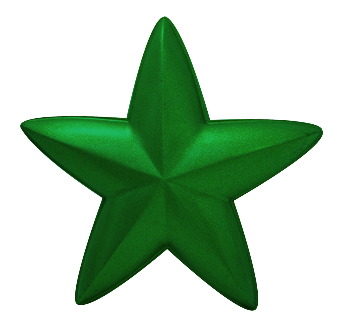 Star 3D 5 Point Single Sided Resin Green star-3d-5-point-single-sided-resin-green