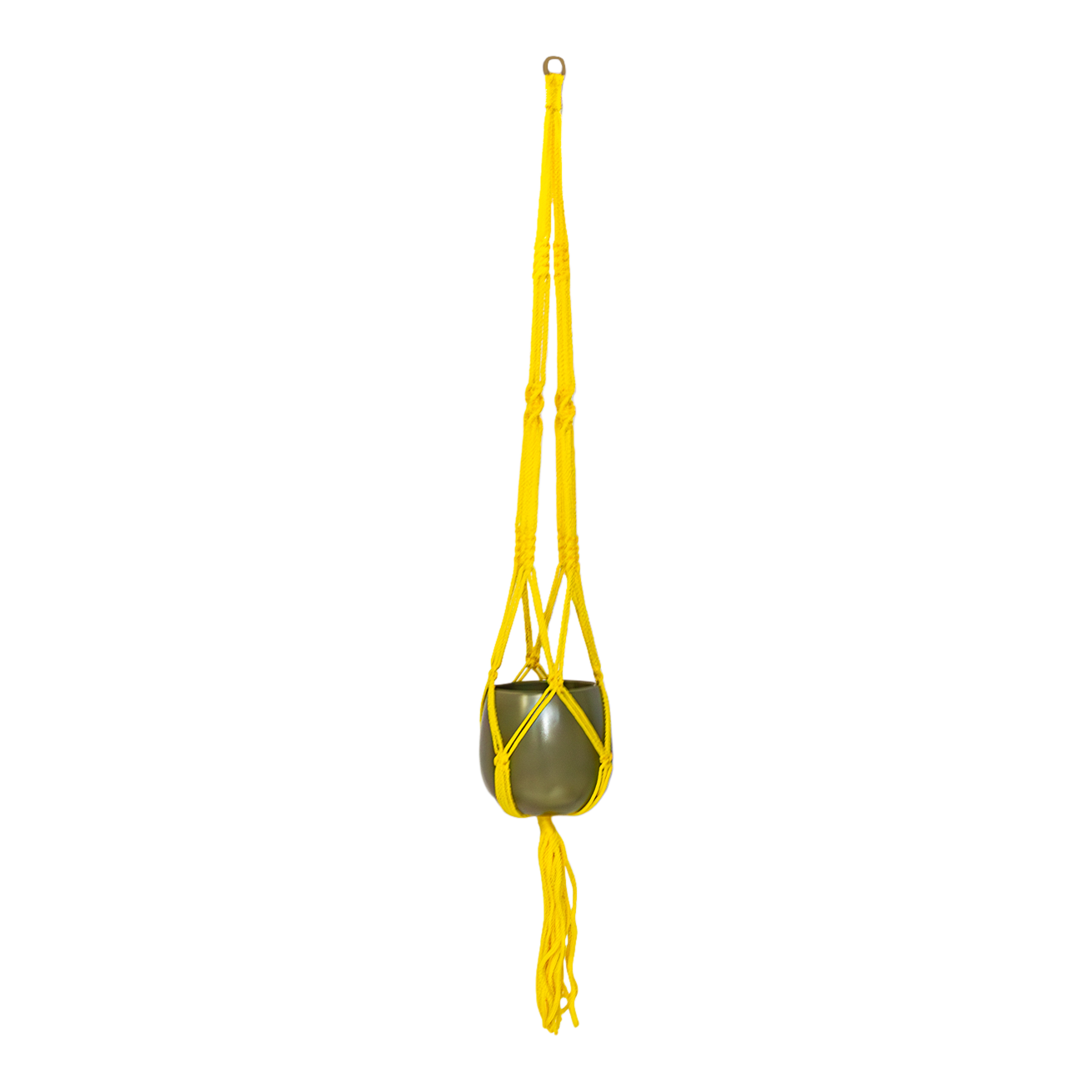 Plant hanger Macrame Yellow to 120cmH