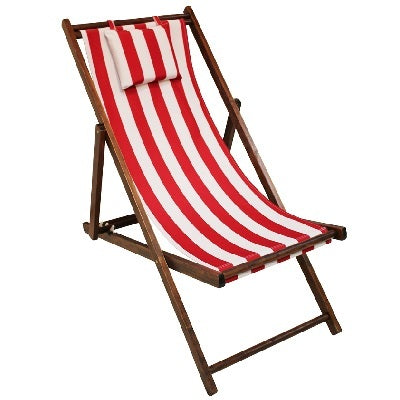Chair Deck Striped Red