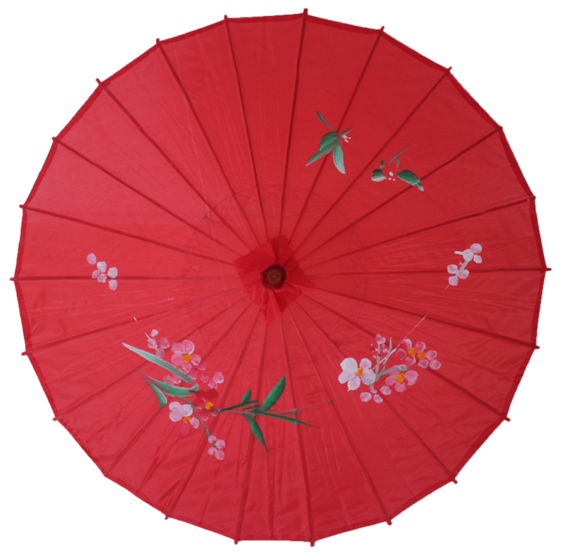 Parasol Oriental Pattern Fabric Red