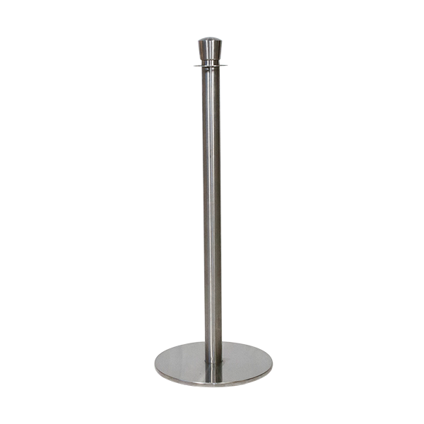 Bollard Chrome Flat Top Thin Base