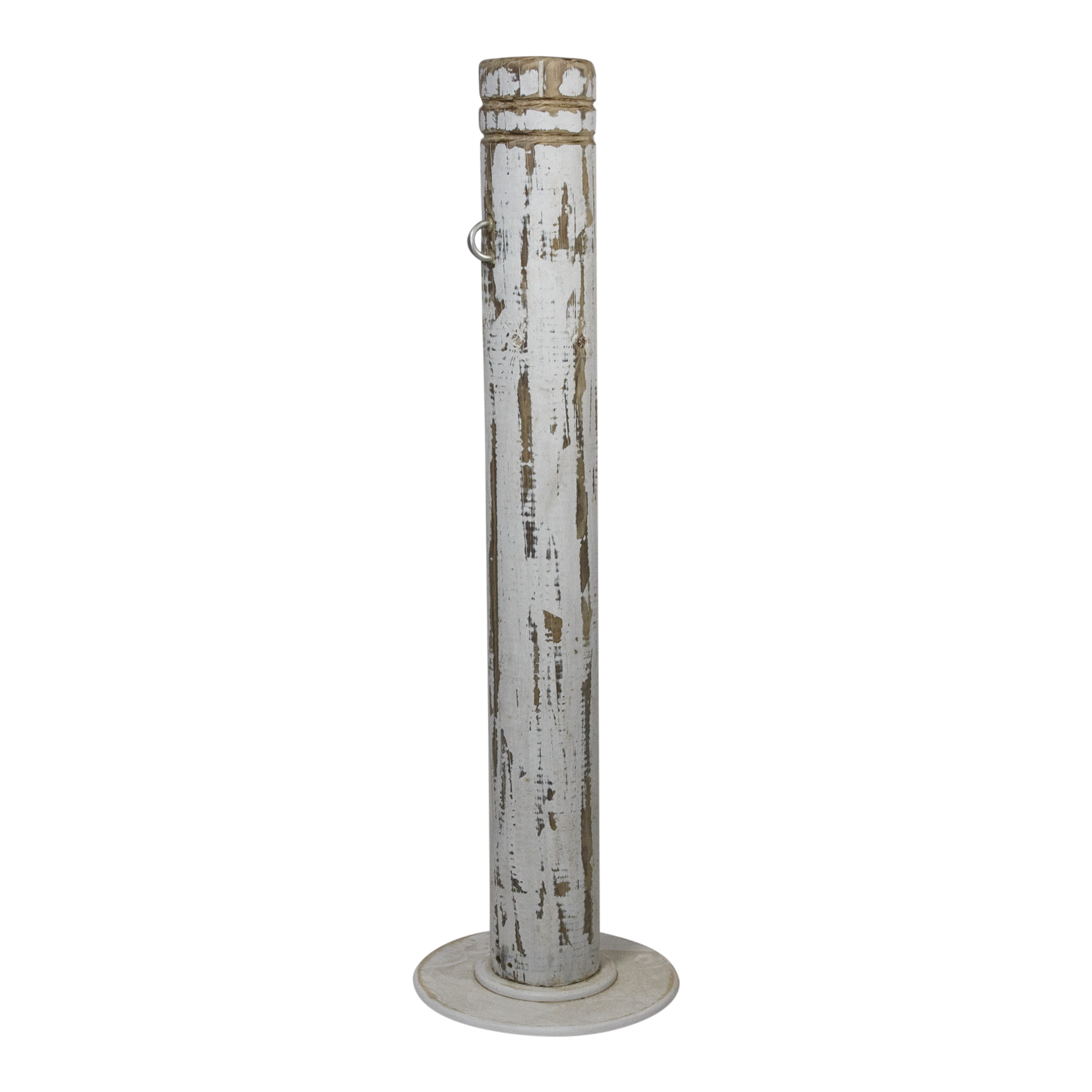 Bollard Rustic Timber White