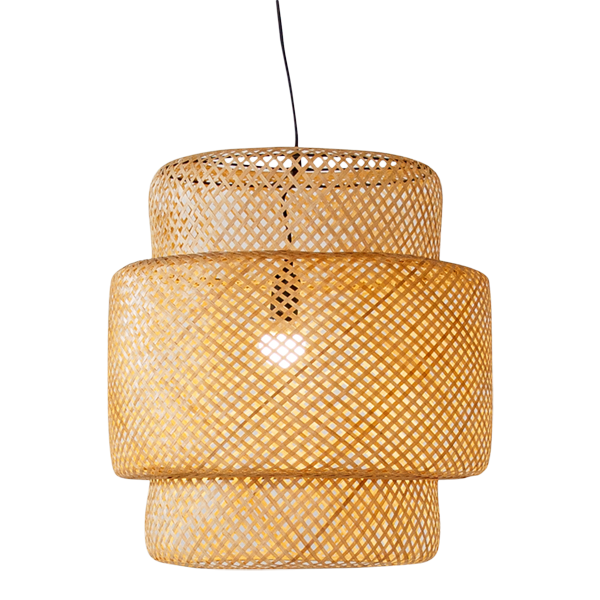 Chandelier Round Rattan Natural