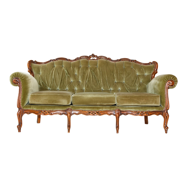 Lounge 3 Seater Velvet Olive