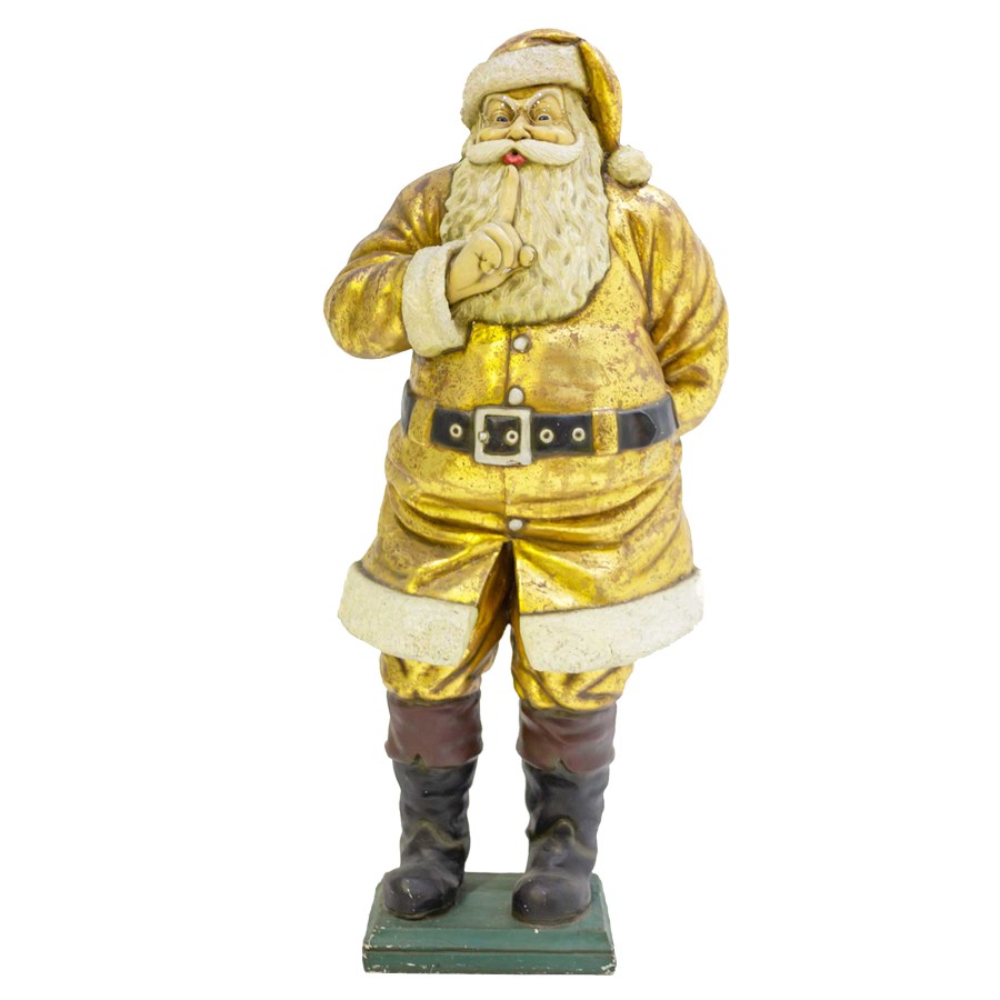 Santa Standing Gold Lifesize