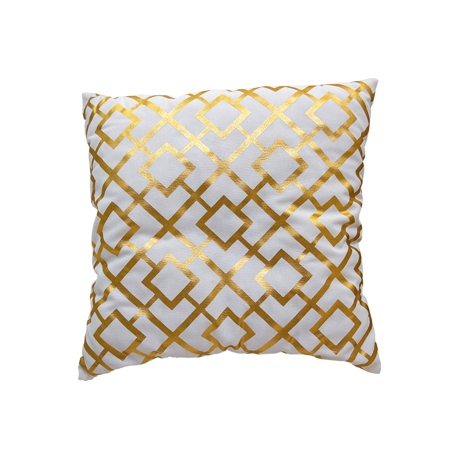 Cushion Gold Geo Print