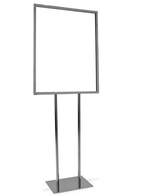 Signage Stand A1 Chrome