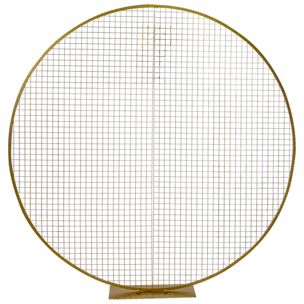 Screen Round Mesh Metal Gold