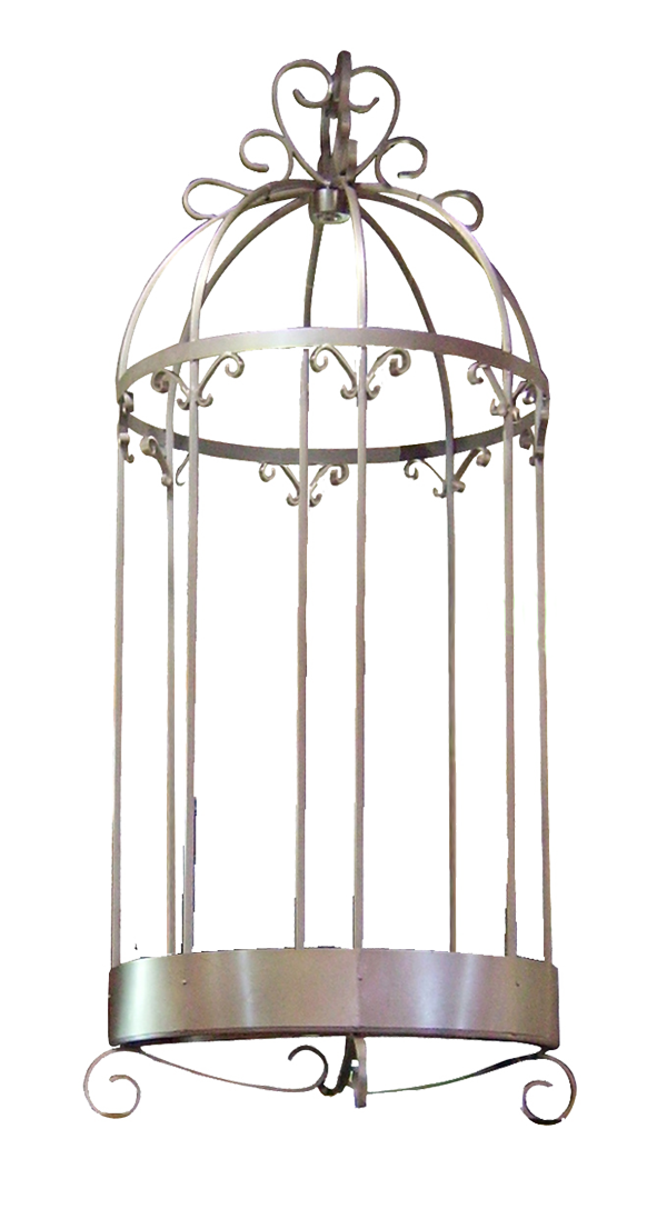 Novelty Birdcage Metal Silver & Gold