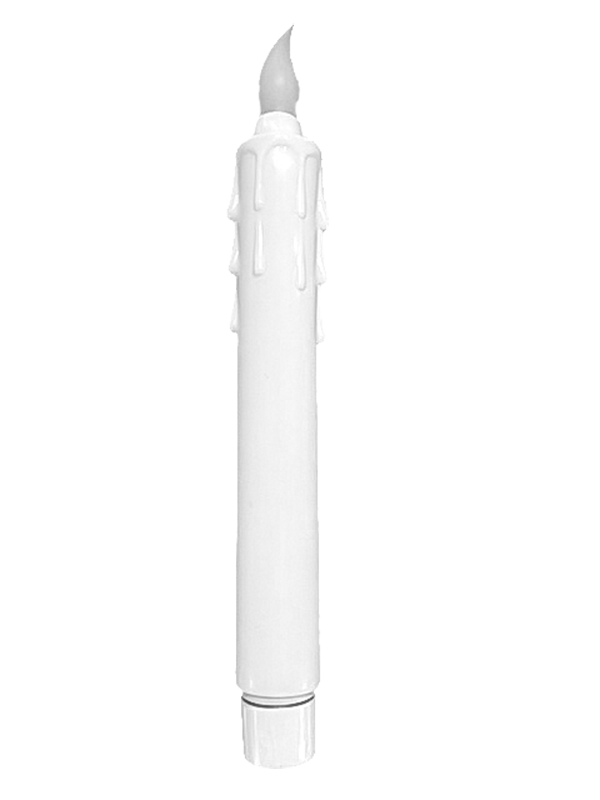 Candle Dinner Taper Battery White