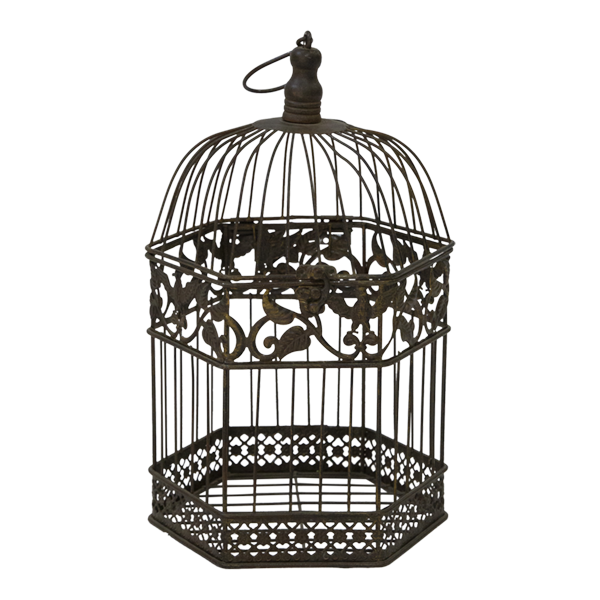 Birdcage Hexagonal Bronze Small