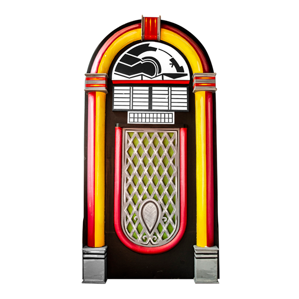 Novelty JukeBox MDF Black Red & Yellow