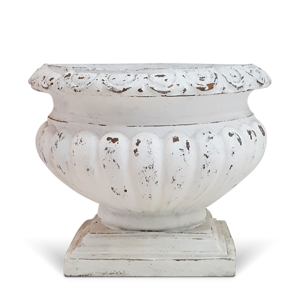 Urn OrnateFibreglass Off White