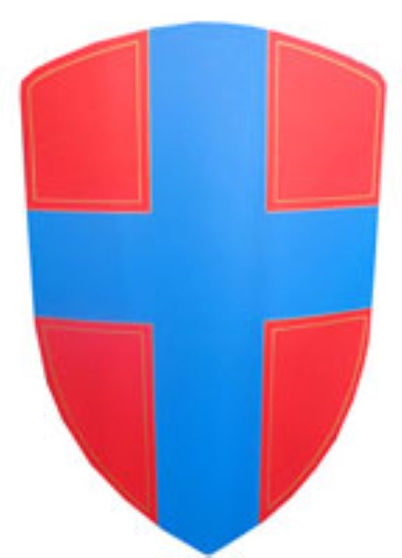 Shield Medieval MDF Red Blue Yellow
