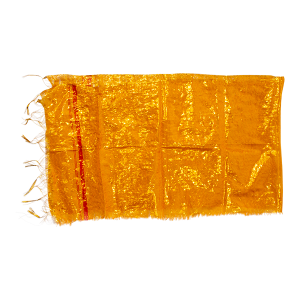 Linen Chair Tie Bollywood Polyester Orange & Gold