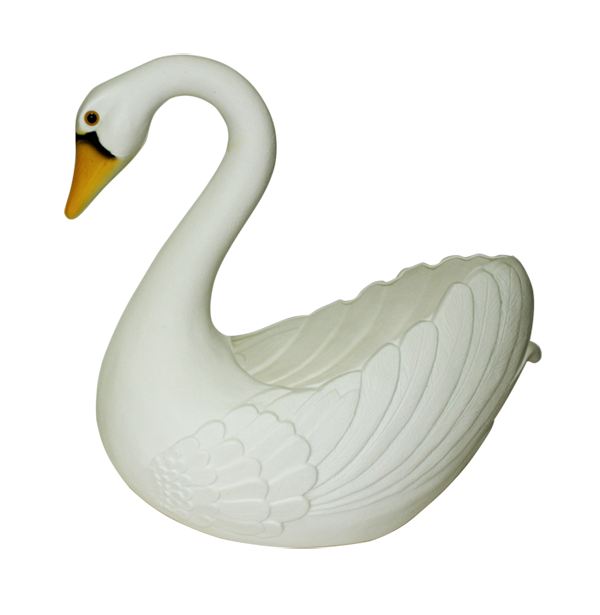 Planter Swan Black & White
