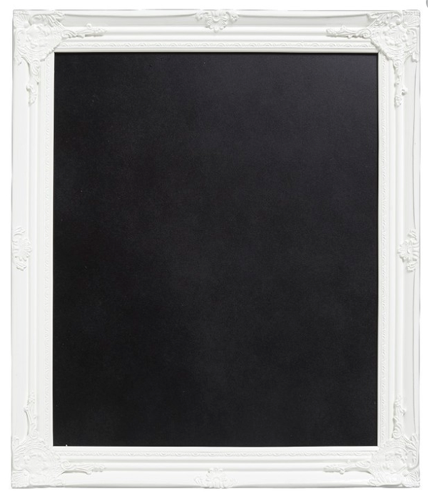 Frame Wood Detail White with Backdrop Black Board