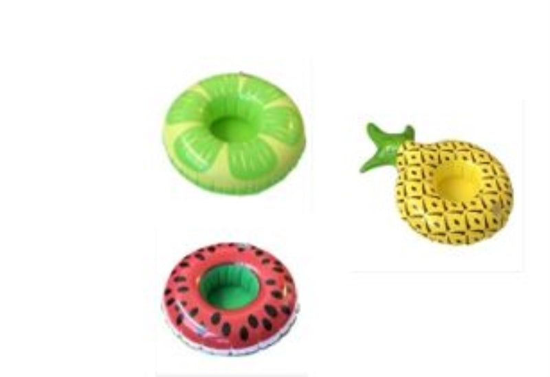 Inflatable Drink Holders Lime Watermelon Pineapple