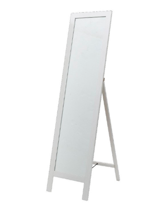 Mirror Framed Freestanding Timber White