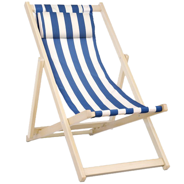 Chair Deck Striped Dark Blue