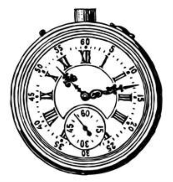Clock Foamex Black & White