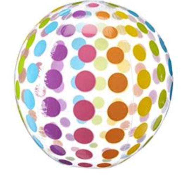 Inflatable Ball Polka Dot Clear