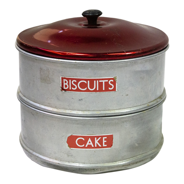 Tin Silver Label & Red Lid