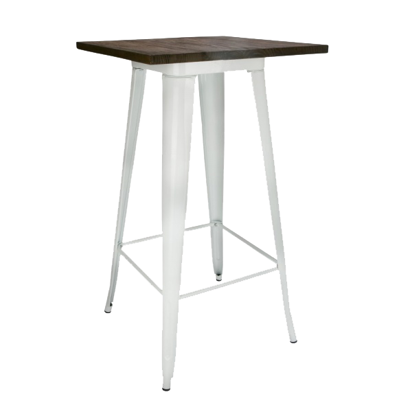 Dry Bar Tolix Timber Metal Legs White