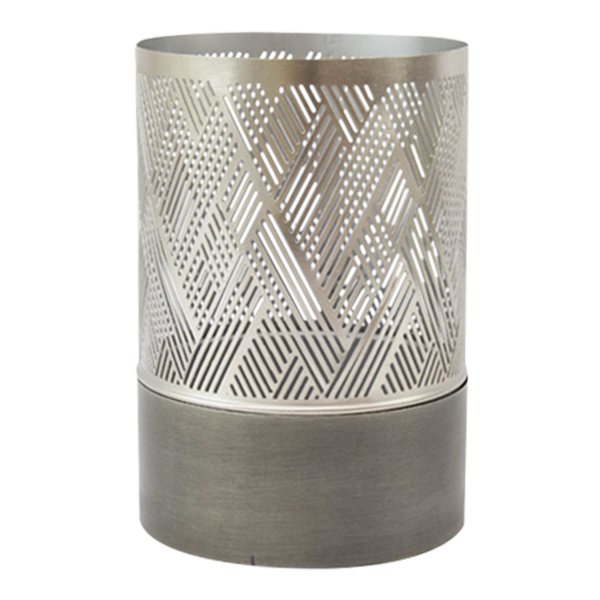 Candle Holder Hurricane Silver