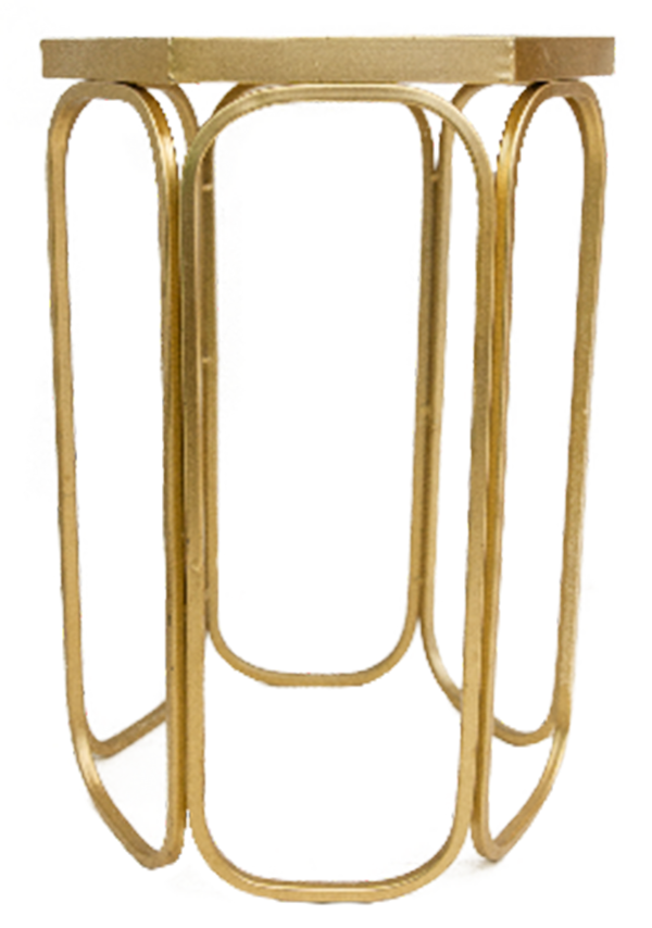 Table Metal Gold with Mirror Top