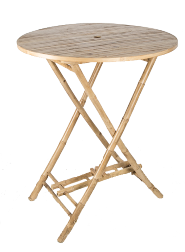 Table Dry Bar Bamboo with Umbrella Hole and