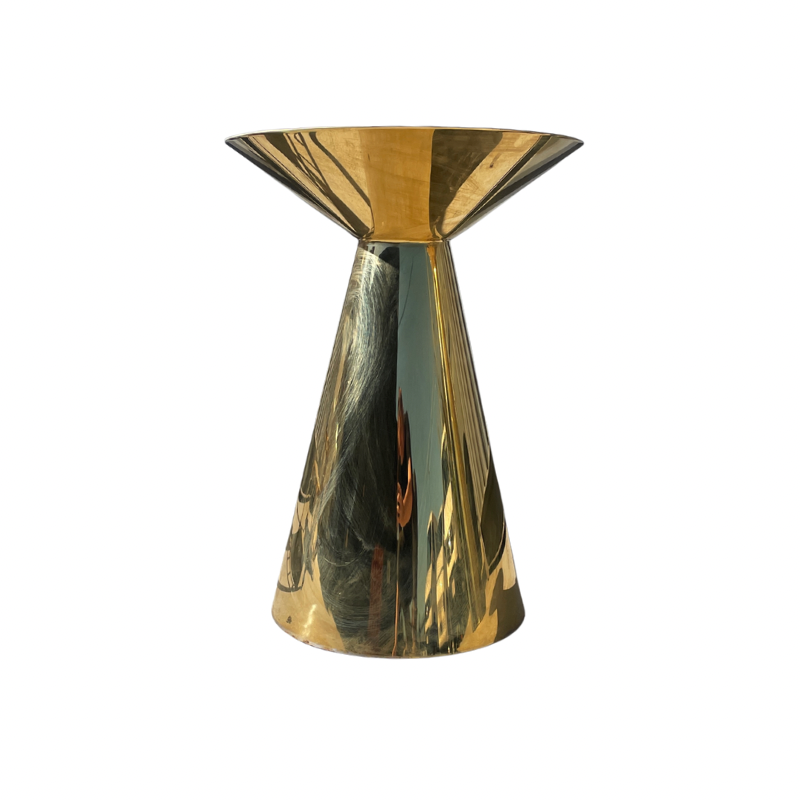 Brass Conical Side Table