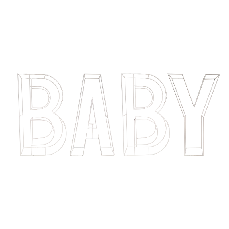 Wire Letters White BABY
