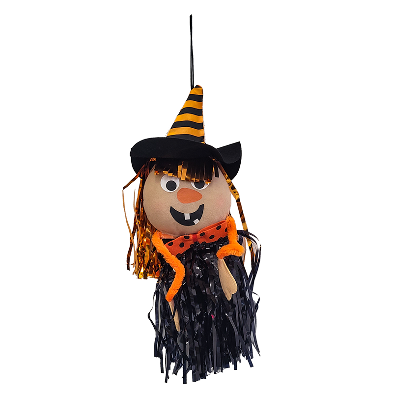 Witch Hanging Streamer Orange Black