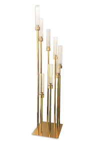 Candelabra Gold 8 Stem Spiral x 25cm