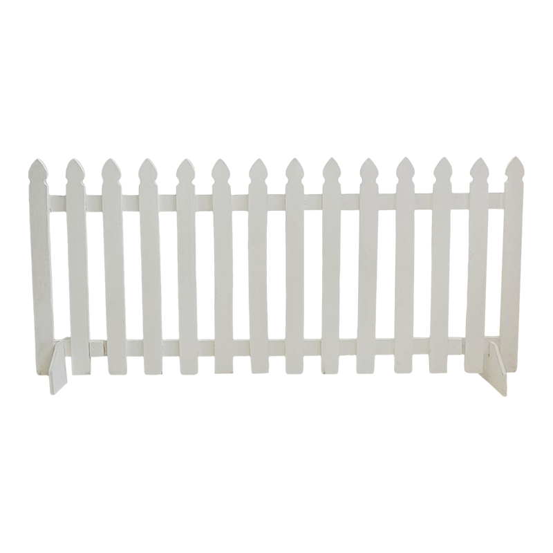 Picket Fence Timber Low Rail White