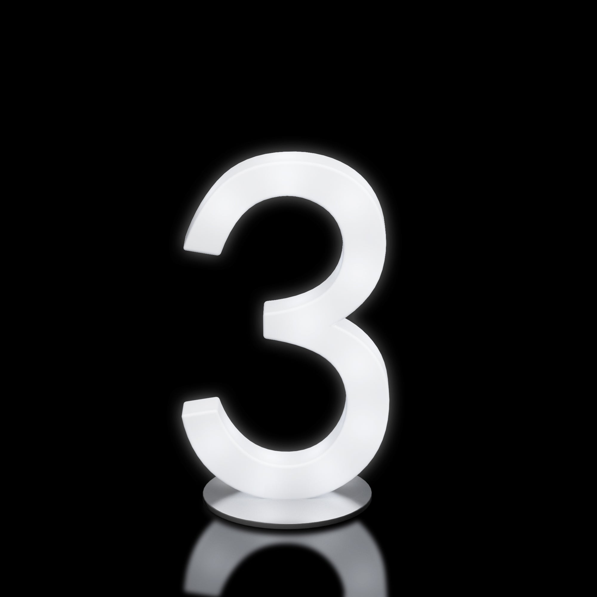 Glow Number LED '3'