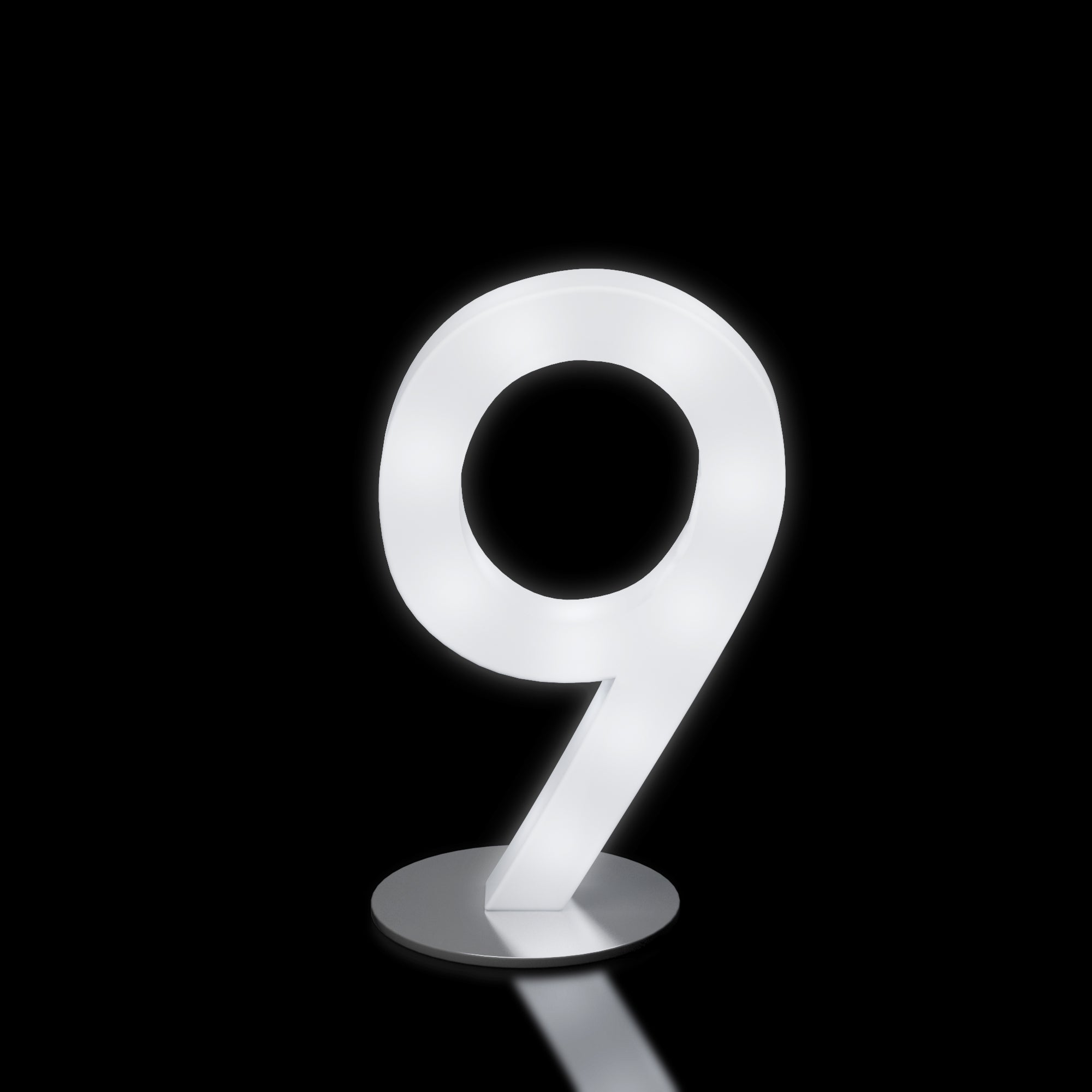 Glow Number LED '9'
