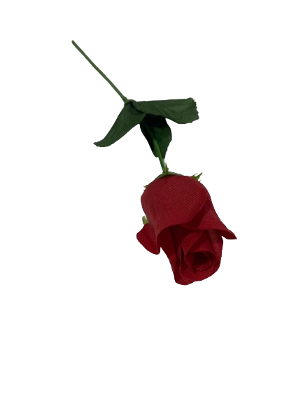 Floral Rose Small Red Silk