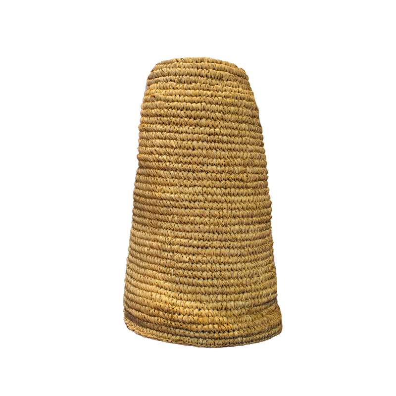 Raffia Dome Natural Chandelier Large