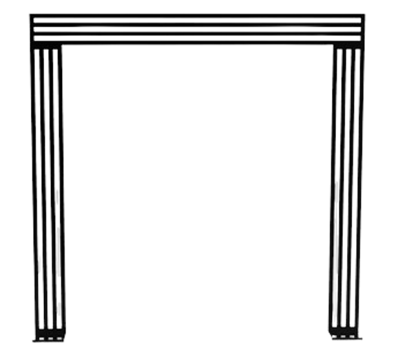 Arch Freestanding Black Linear