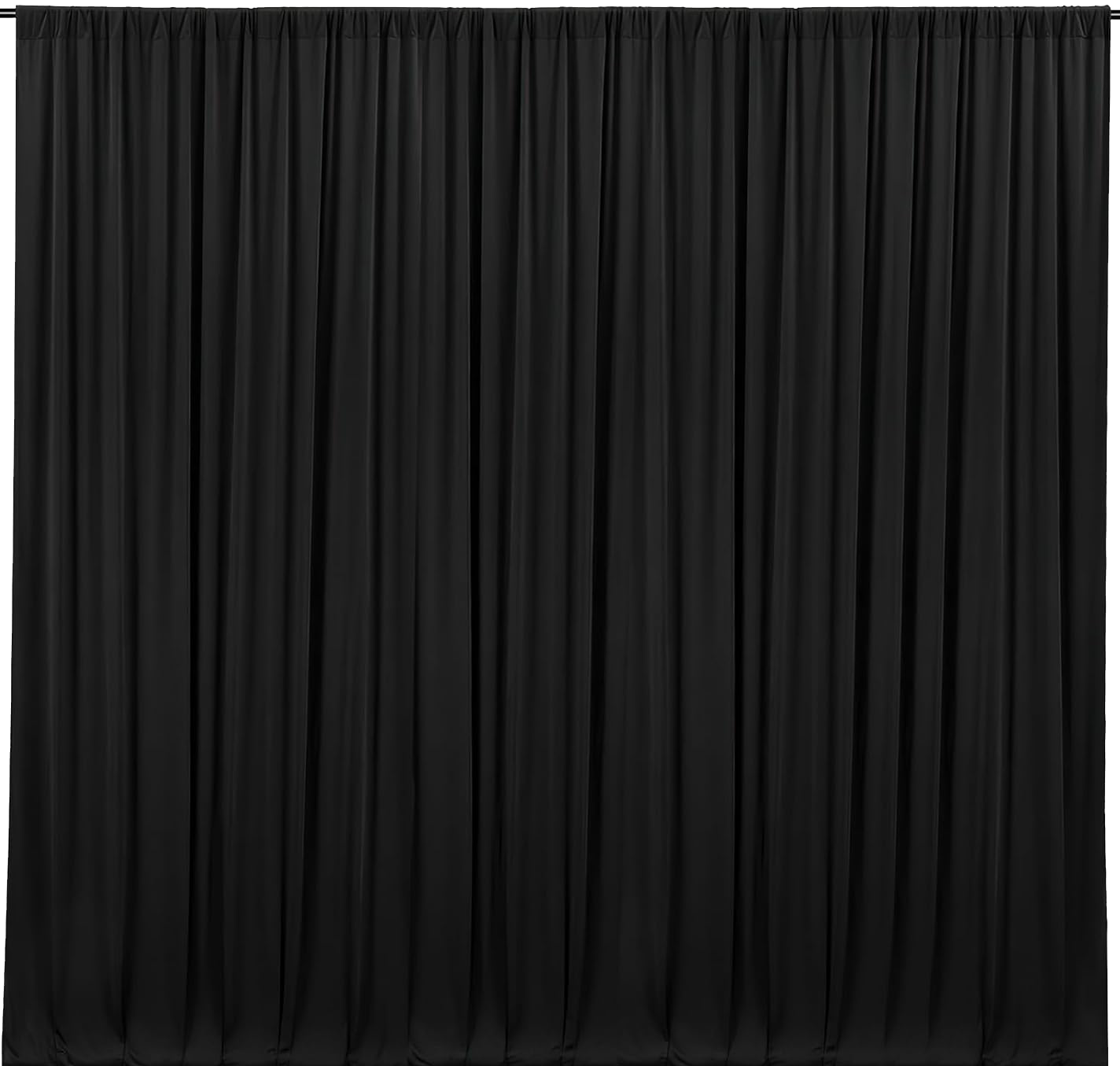 Black Lycra Sheer drapes