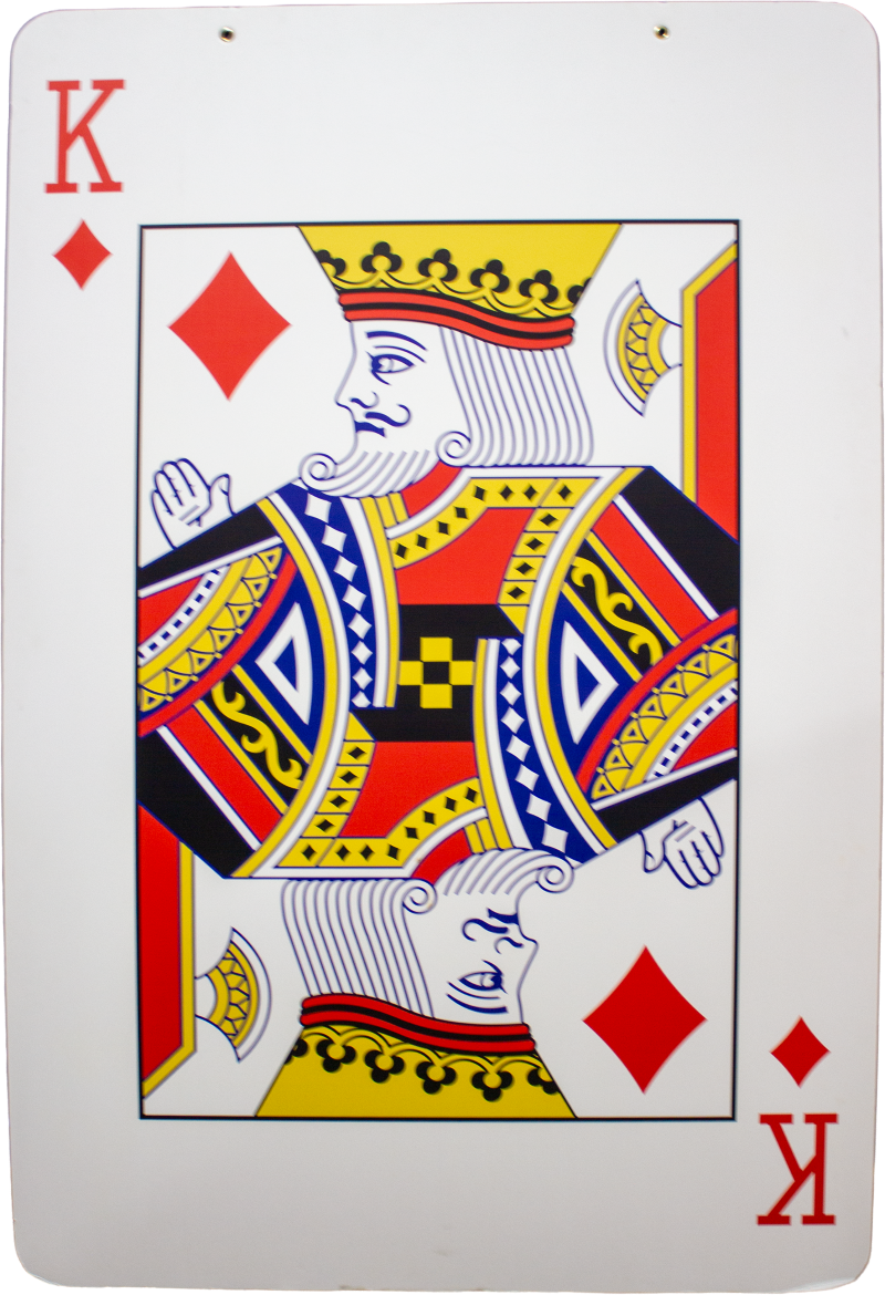 Playing Card King of Diamonds Single Sided Foamcore