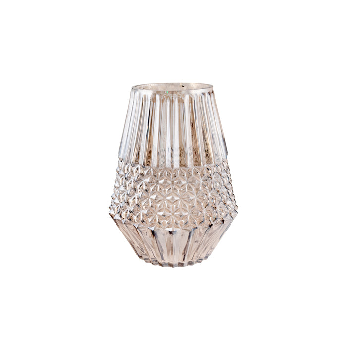 Glass Tapered Fluted Champagne Vase