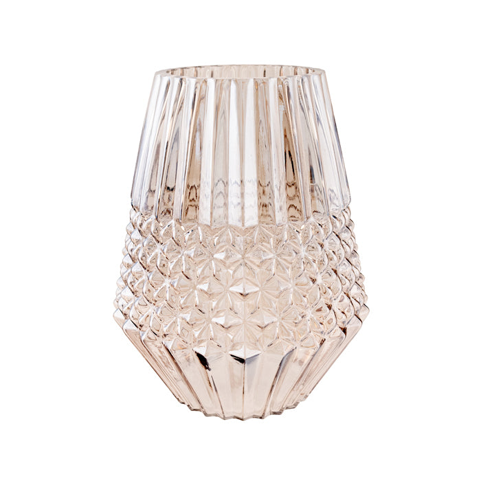 Glass Tapered Fluted Champagne Vase